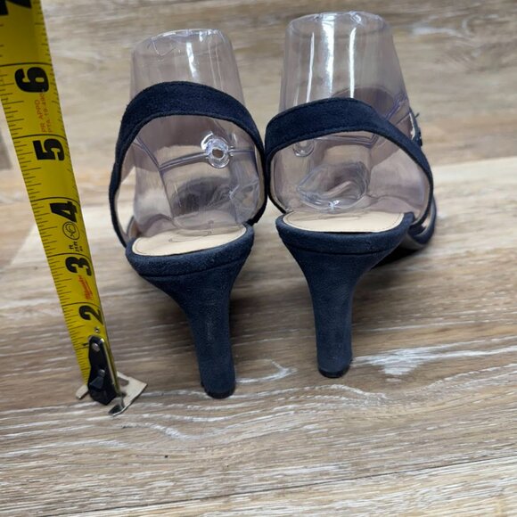 Calvin Klein Larin Blue Suede Pointed Toe Sling Back Heels Women's Size 9 - Picture 3 of 7